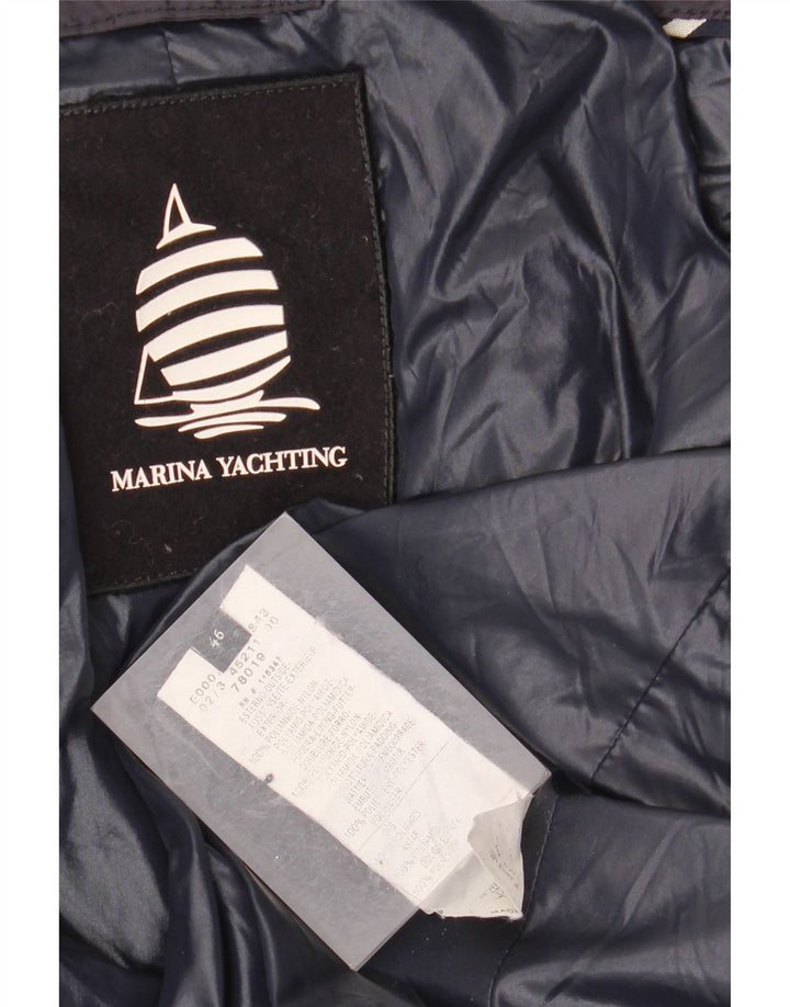 MARINA YACHTING Womens Quilted Jacket IT 46 Large Navy Blue