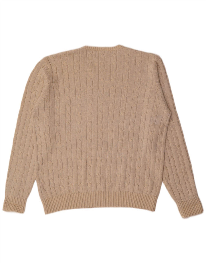 Marks & Spencer Mens Crew Neck Jumper Sweater XL Beige