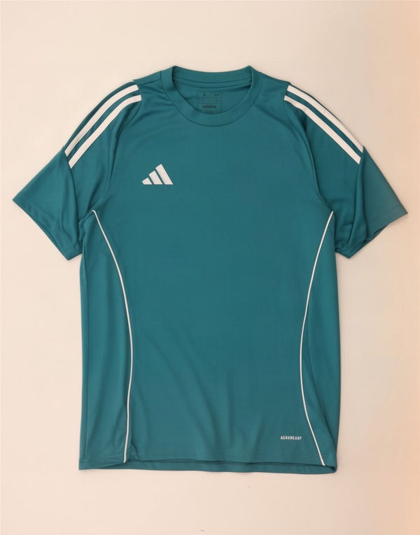 Adidas Mens Aeroready Slim Fit T-Shirt Top Small Turquoise Polyester