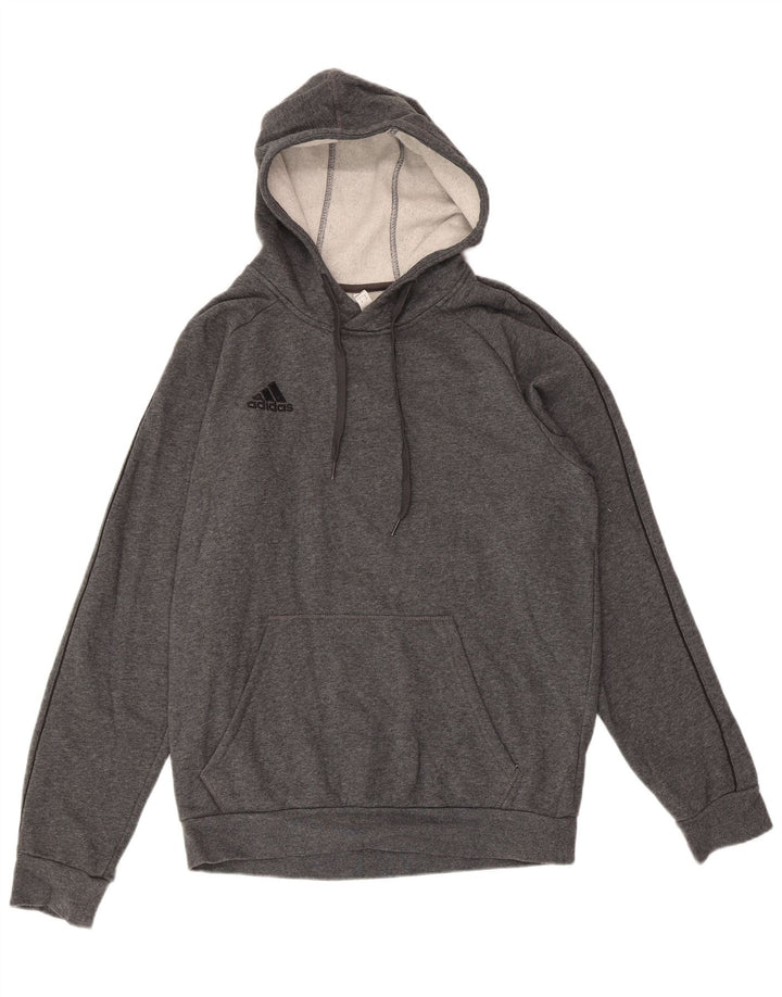 ADIDAS Mens Hoodie Jumper Medium Grey