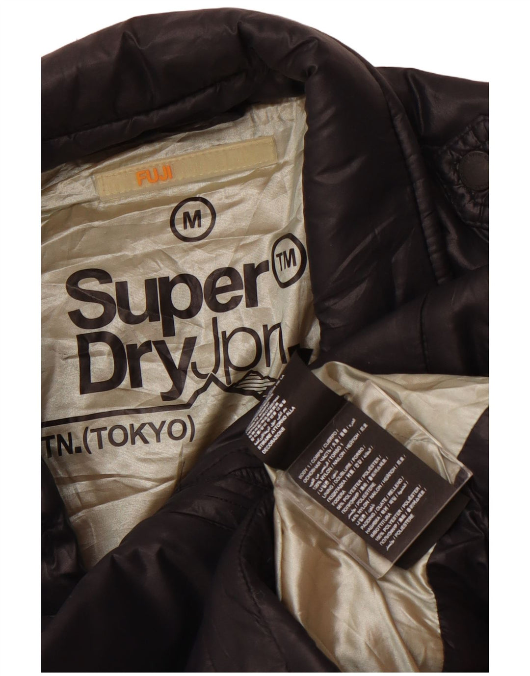 SUPERDRY Womens Crop Windbreaker Jacket UK 12 Medium Black Nylon
