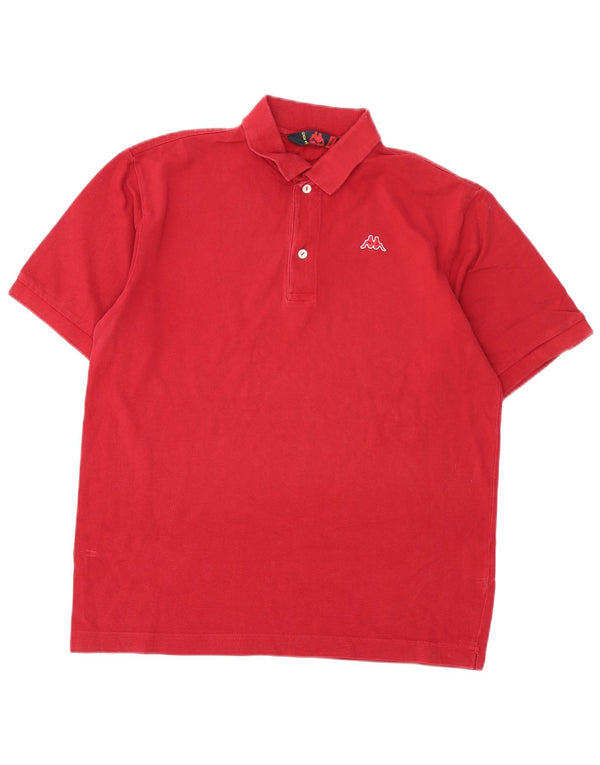 Kappa Mens Polo Shirt Medium Red Cotton