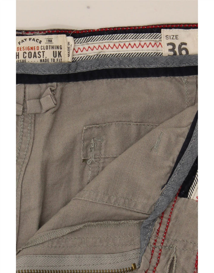 Fat Face Mens Chino Shorts W36 Large Grey Linen