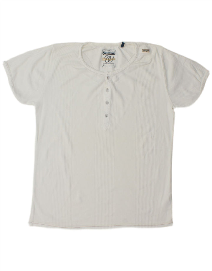 Wrangler Mens T-Shirt Top 2XL White Cotton