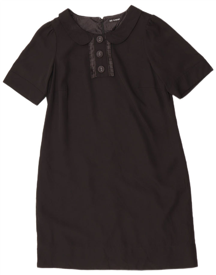 Marks & Spencer Womens Autograph Shift Dress UK 14 Medium Black