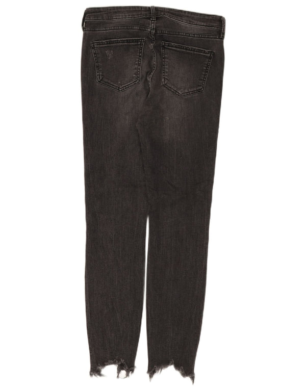 Zara Womens Distressed Skinny Jeans EU 40 Medium W30 L28 Black