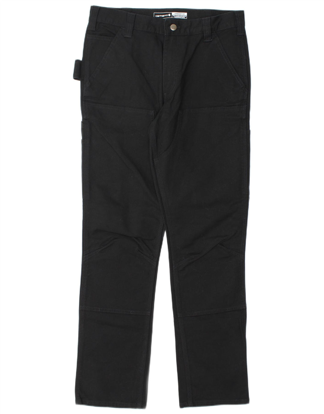 CARHARTT Mens Straight Cargo Trousers W32 L32  Black Cotton