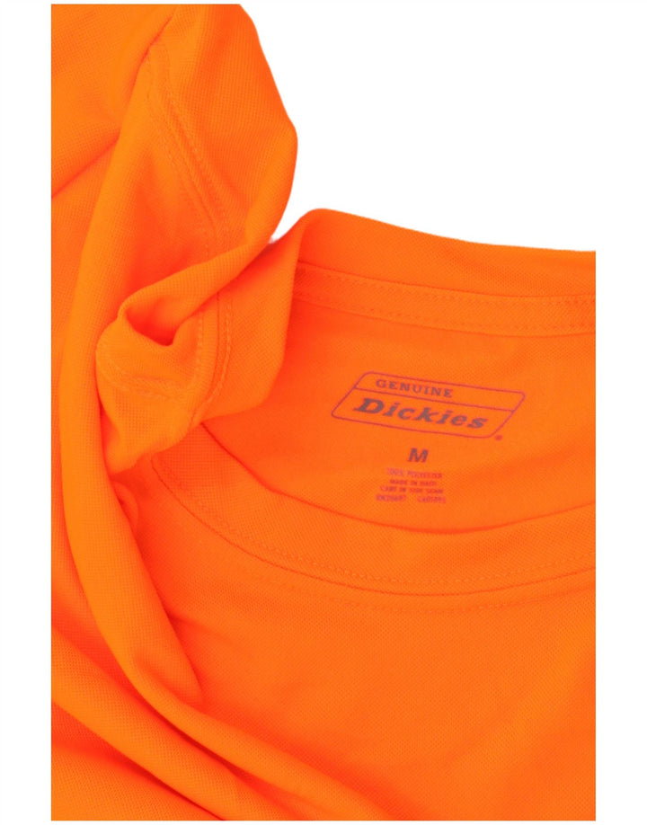 DICKIES Mens T-Shirt Top Medium Orange Polyester