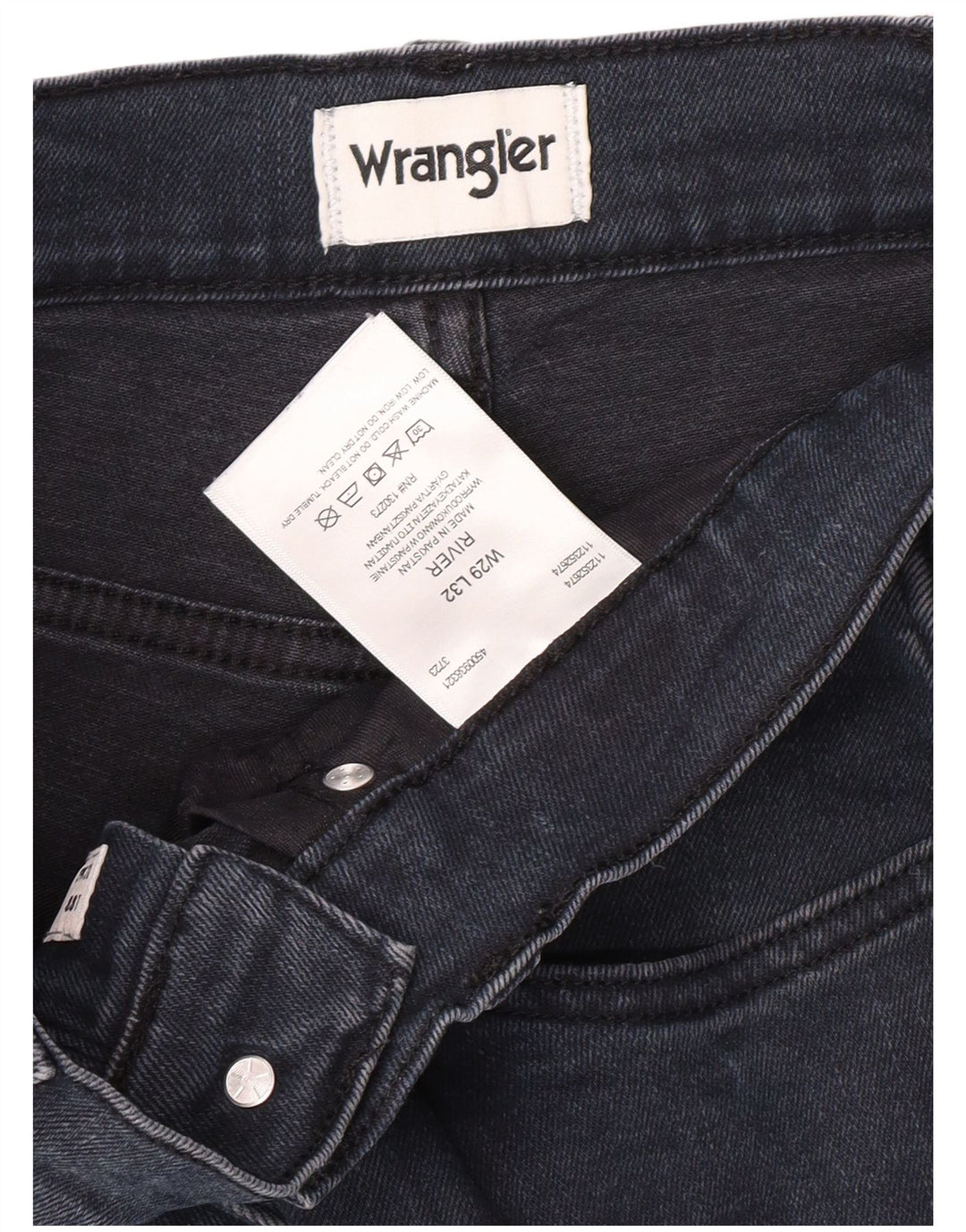 WRANGLER Mens River Slim Jeans W29 L29 Navy Blue Cotton