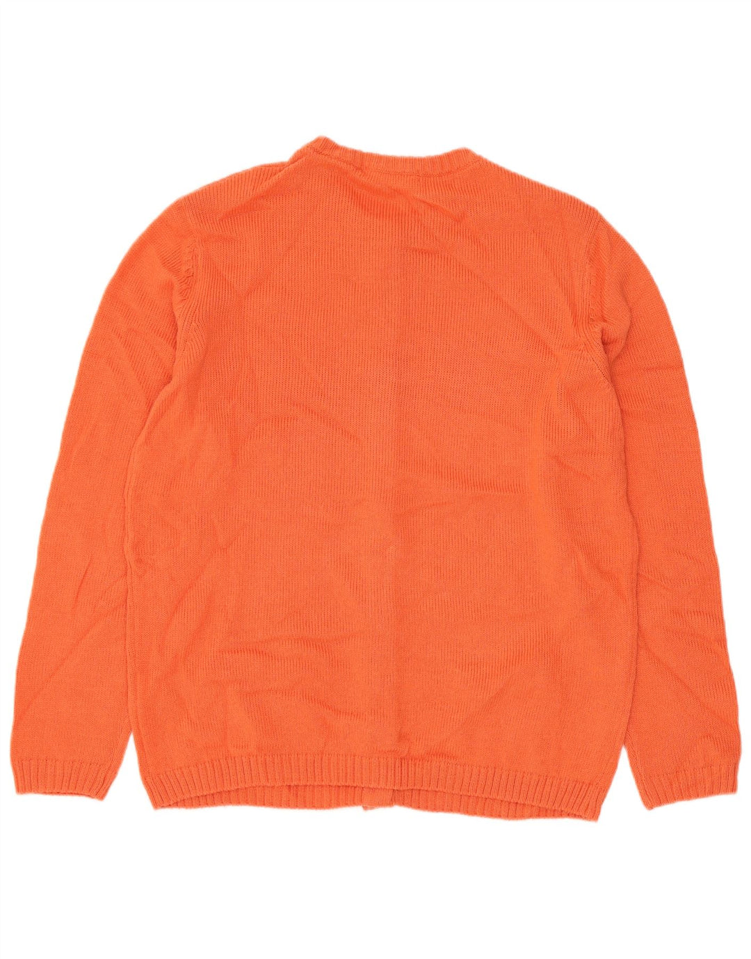 MARKS & SPENCER Womens Cardigan Sweater UK 12 Medium Orange Acrylic