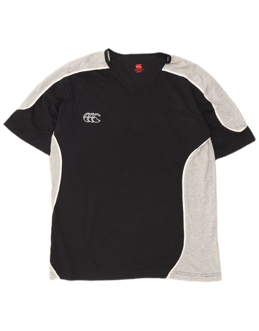 Canterbury Mens T-Shirt Top Medium Black Colourblock
