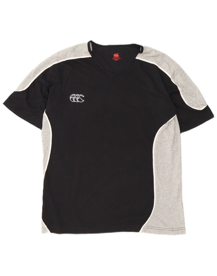 Canterbury Mens T-Shirt Top Medium Black Colourblock