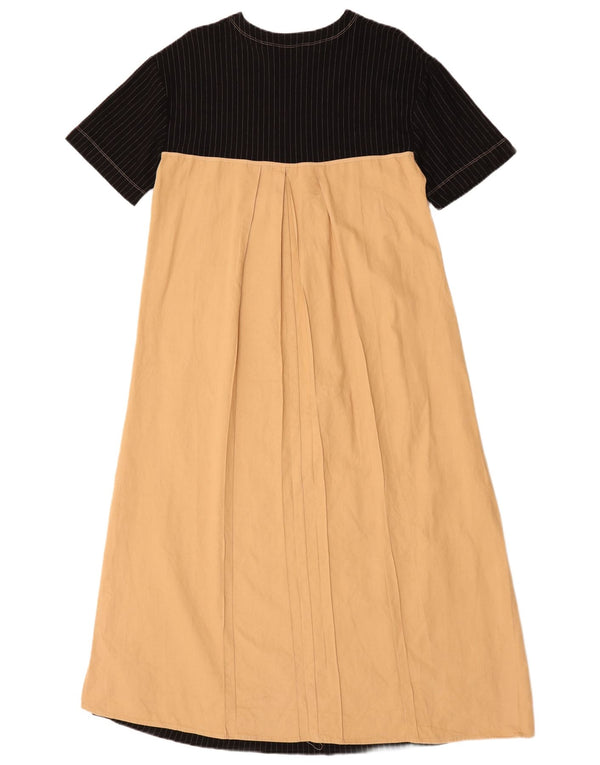 Zara Womens Short Sleeves Tent Dress UK 10 Small Black Colourblock