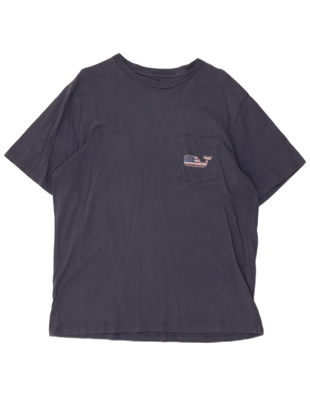 Vineyard Vines Mens USA Graphic T-Shirt Top Medium Navy Blue Cotton