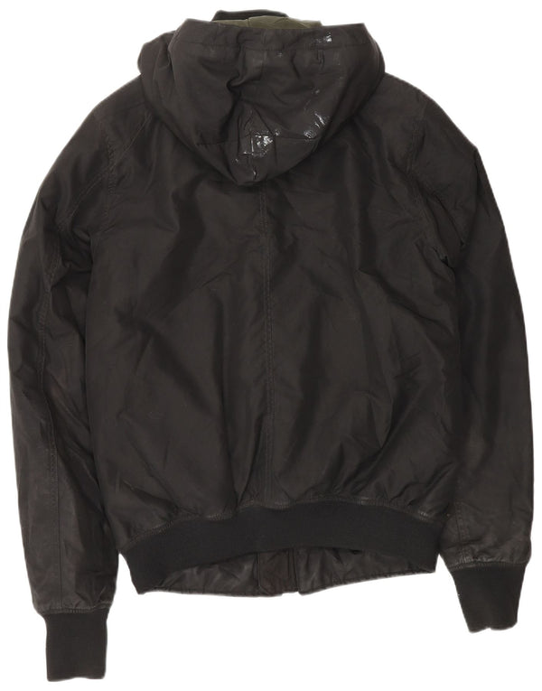 G-Star Mens Hooded Windbreaker Jacket UK 38 Medium Black Polyester