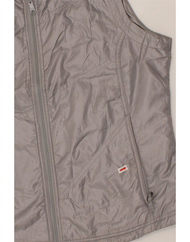 COLUMBIA Womens Padded Gilet UK 16 Large Silver Polyester Vintage Columbia and Second-Hand Columbia from Messina Hembry 