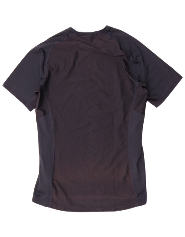 Nike Womens Dri Fit T-Shirt Top UK 14 Medium Navy Blue Colourblock