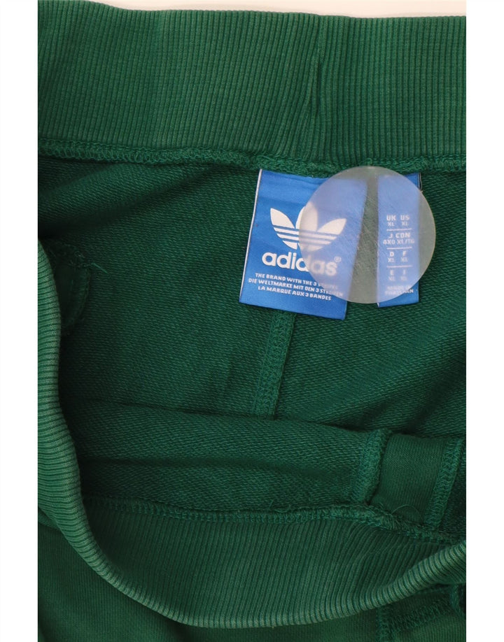 ADIDAS Mens Tracksuit Trousers Joggers XL  Green Cotton