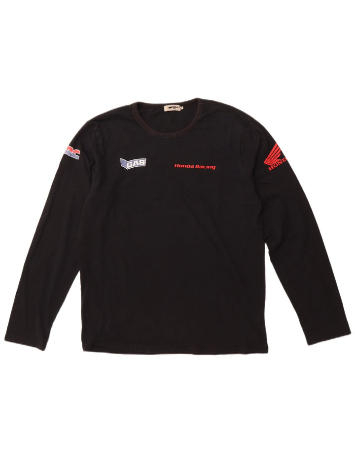 GAS Mens Honda Racing Graphic Top Long Sleeve Medium Black