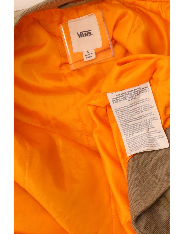 VANS Boys Bomber Jacket 12-13 Years Large Khaki Nylon