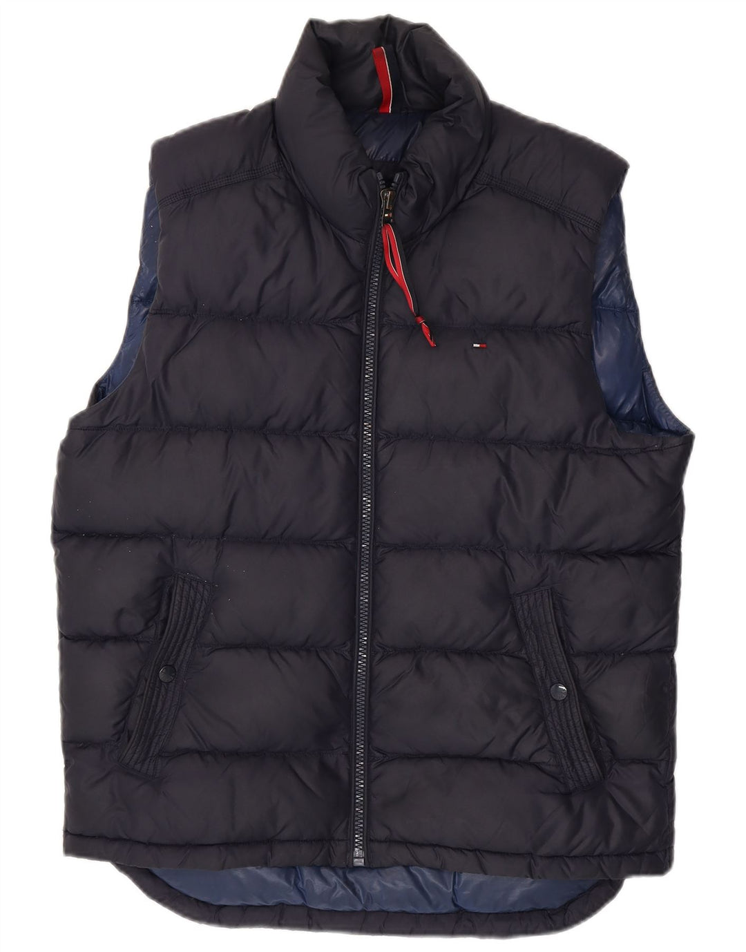 TOMMY HILFIGER Mens Padded Gilet UK 40 Large Navy Blue Nylon