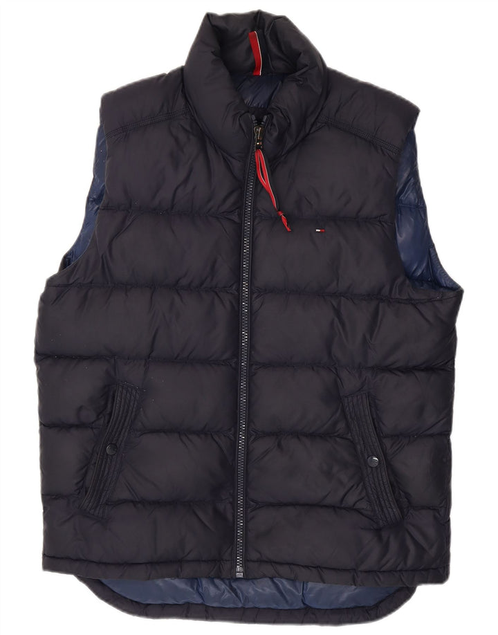 TOMMY HILFIGER Mens Padded Gilet UK 40 Large Navy Blue Nylon