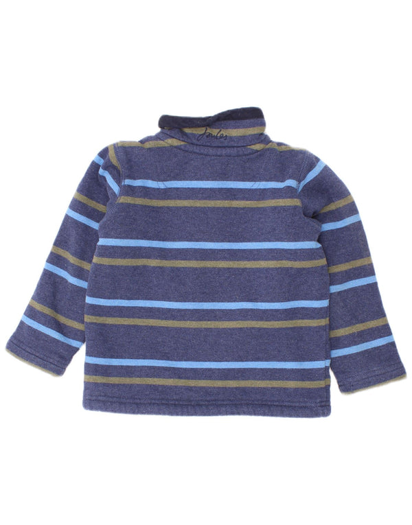 Joules Boys Zip Neck Sweatshirt Jumper 2-3 Years Blue Striped