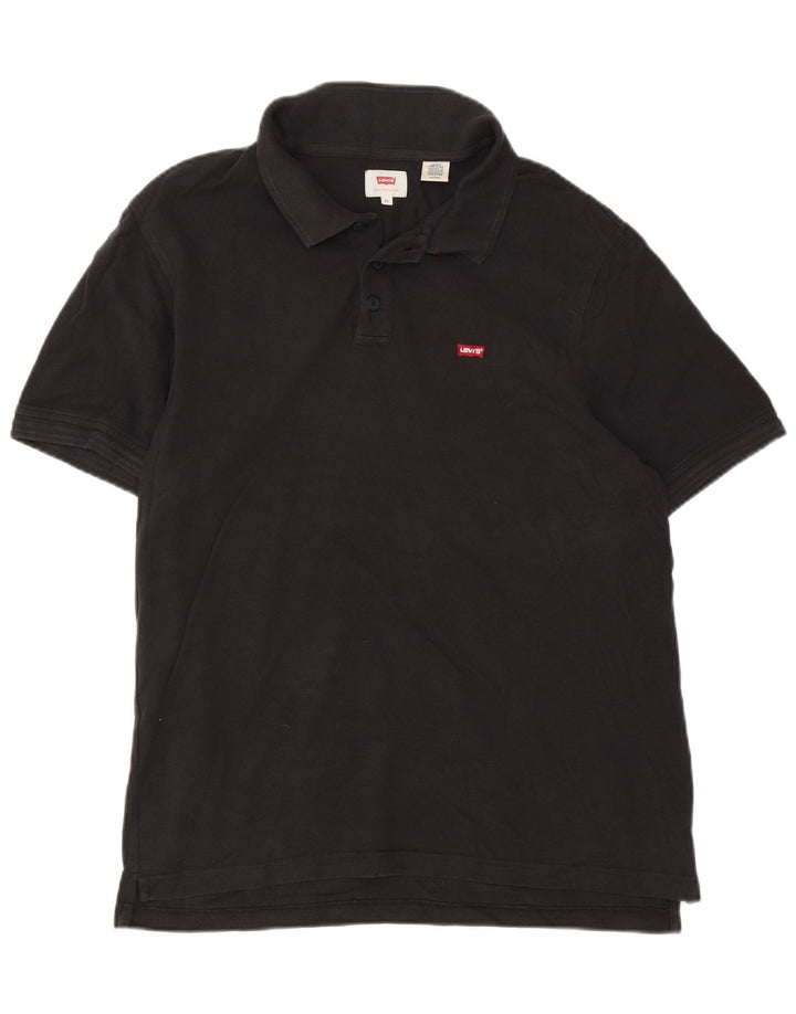 Levi's Mens Polo Shirt XL Black Cotton