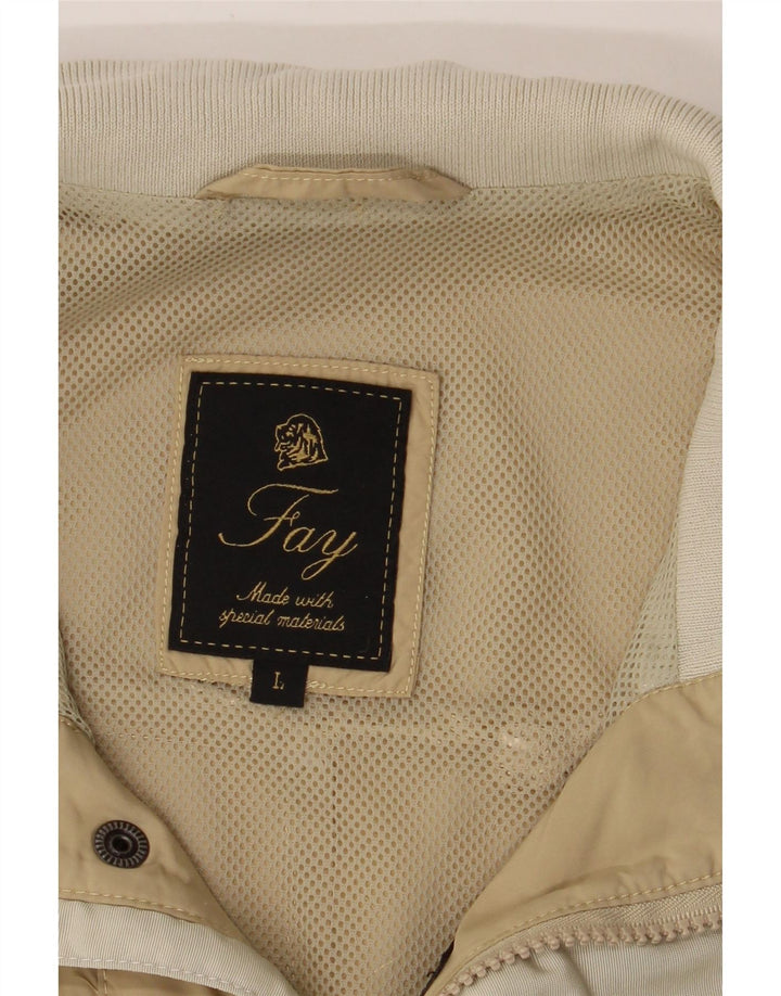 FAY Mens Gilet UK 40 Large Beige Polyamide Vintage Fay and Second-Hand Fay from Messina Hembry 