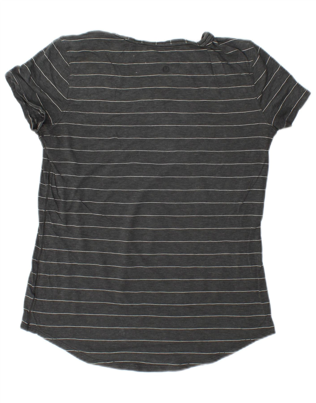 LULULEMON Womens T-Shirt Top UK 10 Small Grey Striped