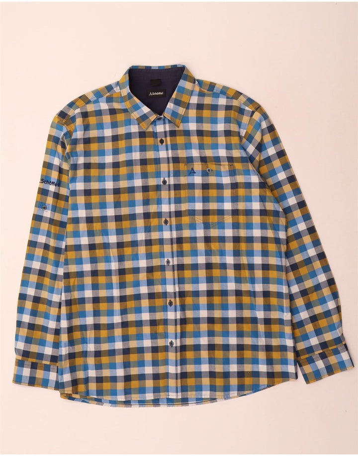 Schoffel Mens Shirt Large Multicoloured Check Cotton