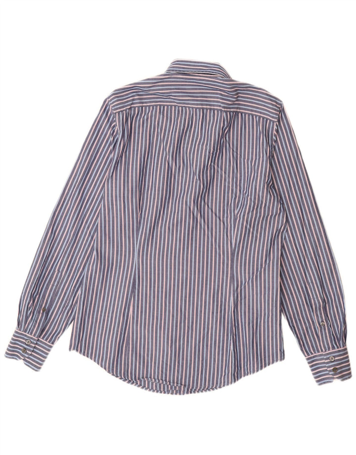 Benetton Mens Shirt Medium Blue Striped