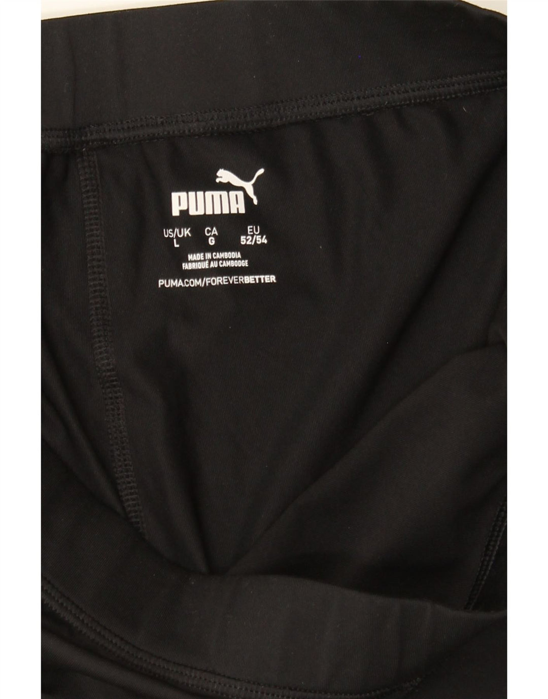 PUMA Womens Leggings UK 14 Large  Black Vintage Puma and Second-Hand Puma from Messina Hembry 