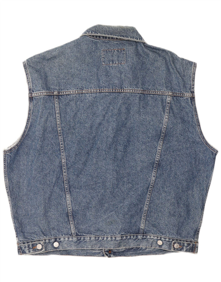 CARRERA Mens Denim Gilet UK 44 2XL Blue Cotton