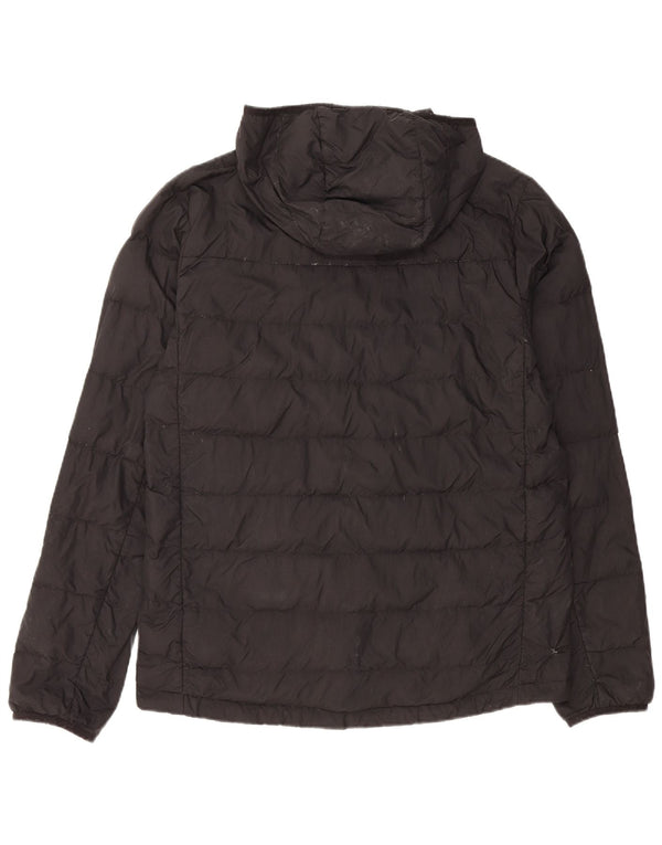 The North Face Mens Hooded Padded Jacket UK 38 Medium Black Polyester