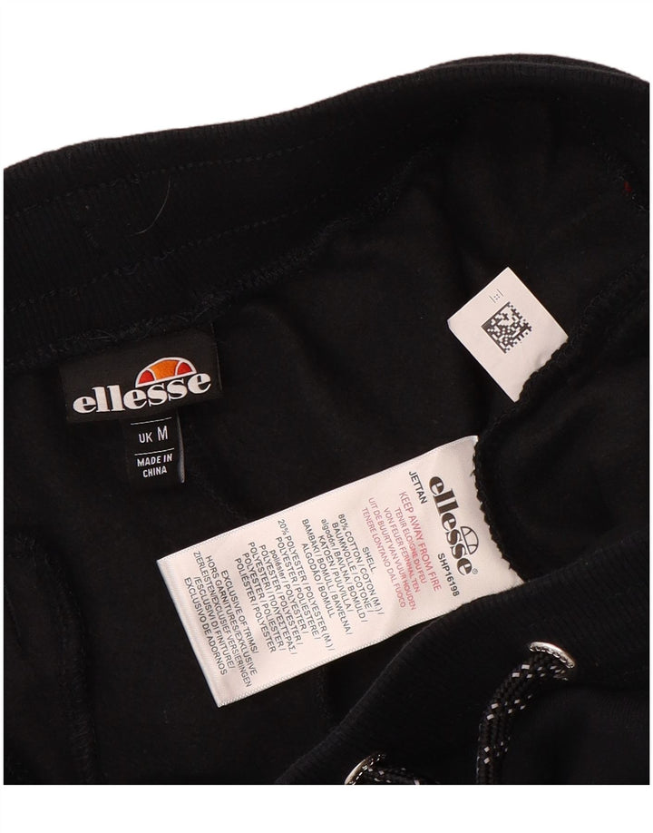 Ellesse Mens Graphic Tracksuit Trousers Joggers Medium  Black Cotton