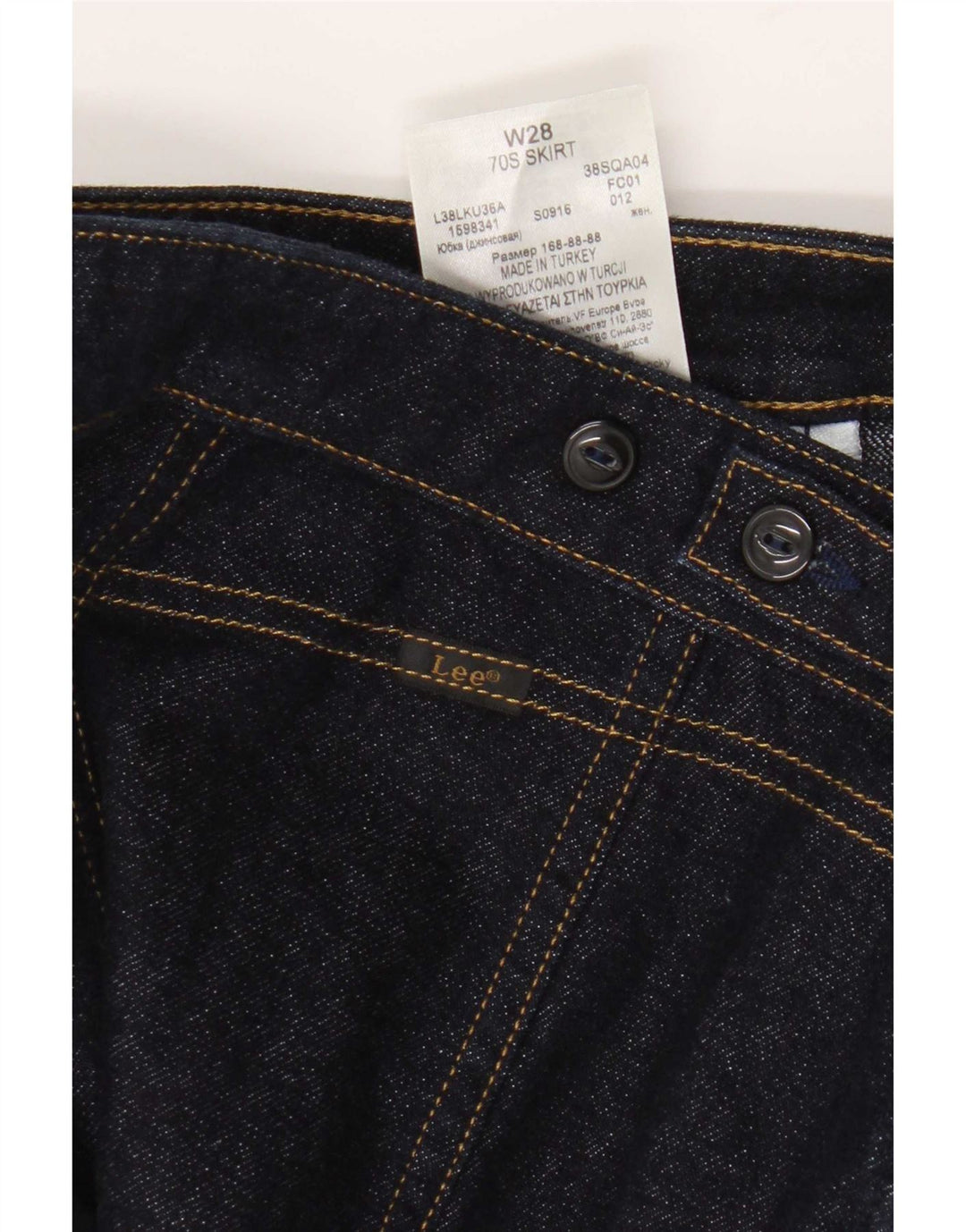 Lee Womens Denim Skirt W28 Medium Navy Blue Cotton