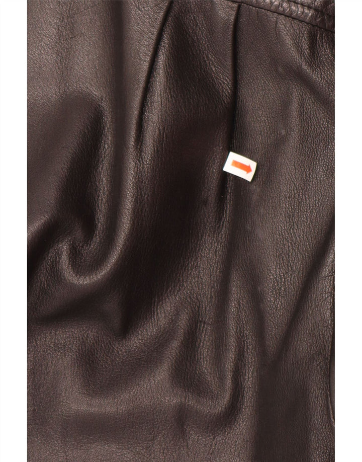 Danier Womens Oversized Leather Jacket UK 6 XS Black