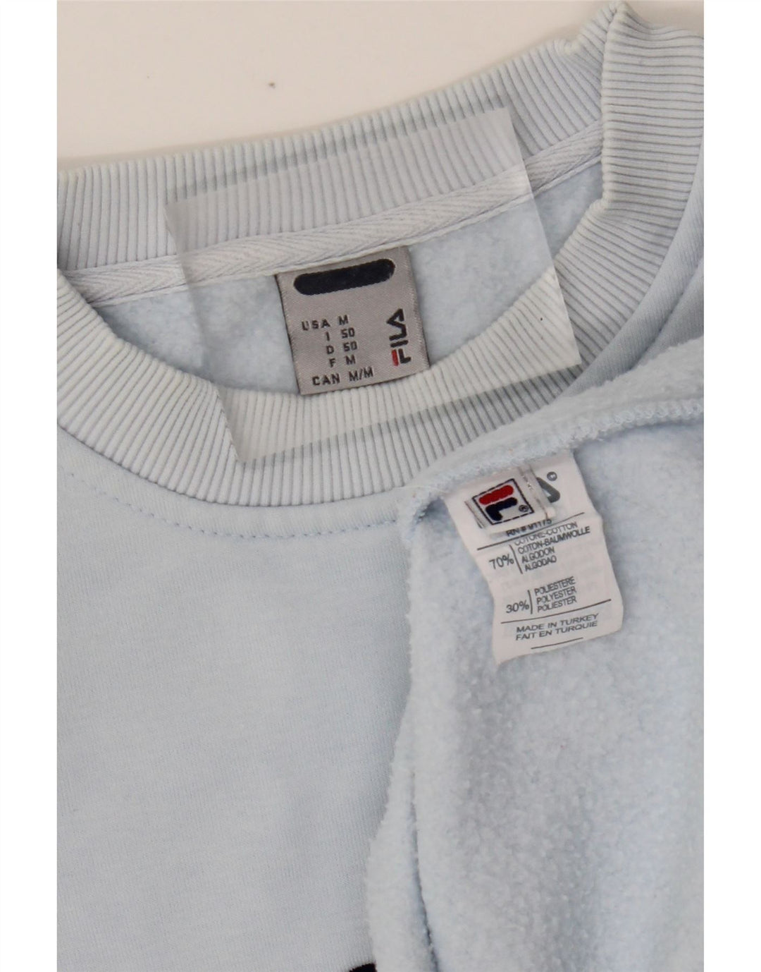 FILA Mens Graphic Sweatshirt Jumper Medium Blue Cotton