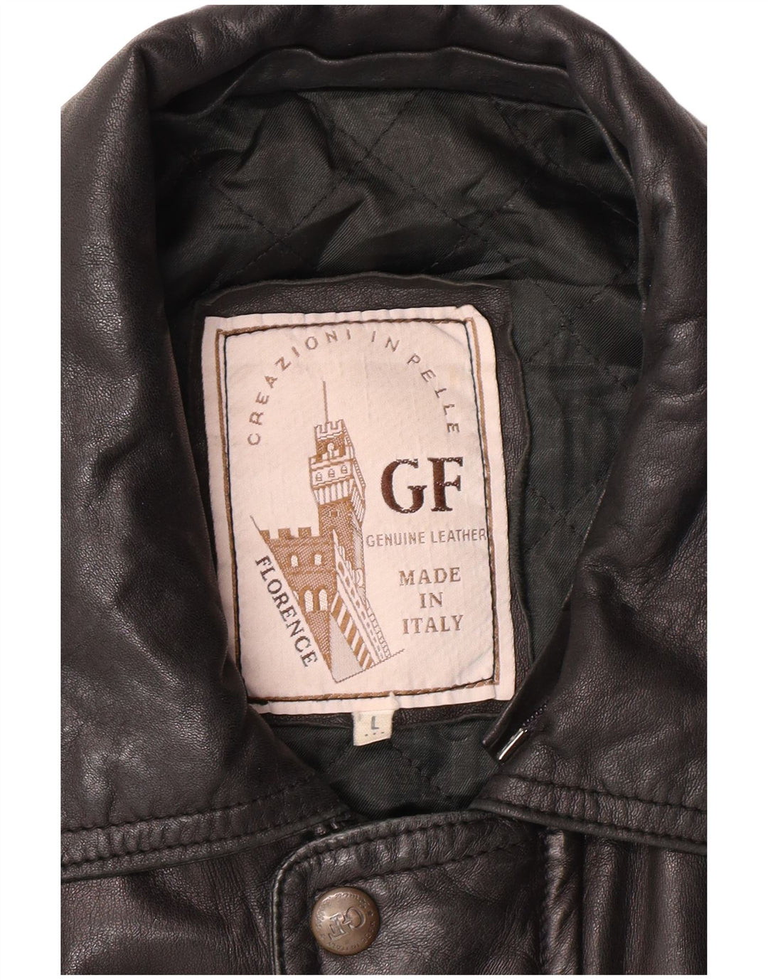 VINTAGE Mens Leather Jacket UK 40 Large Black Leather