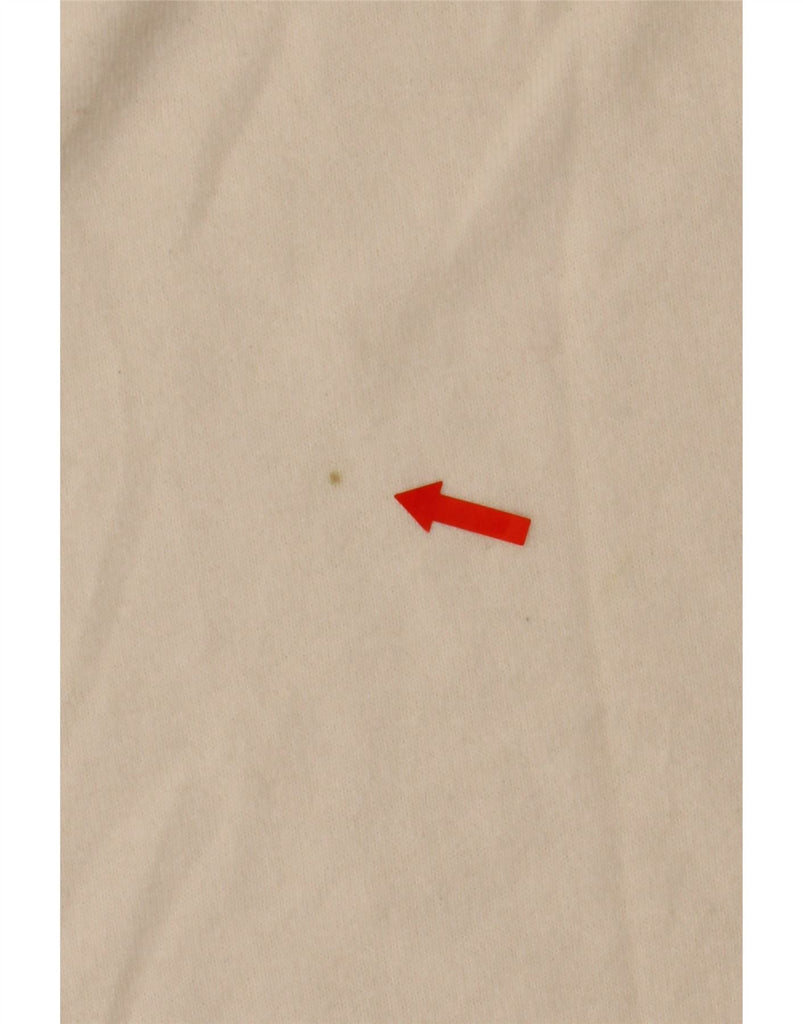 BODEN Womens Graphic Boat Neck Jumper Sweater UK 10 Small White Wool Vintage Boden and Second-Hand Boden from Messina Hembry 