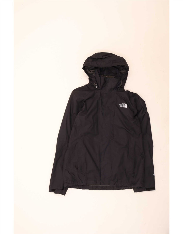The North Face Mens Hooded Rain Jacket UK 38 Medium Black Polyester