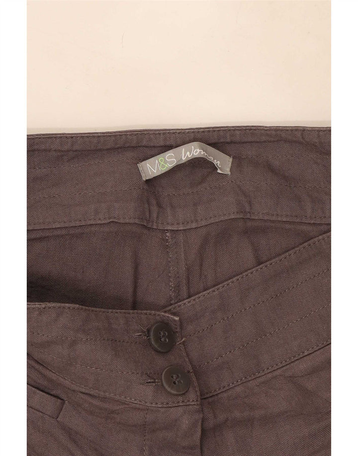 Marks & Spencer Womens Straight Casual Trousers W30 L29 Grey