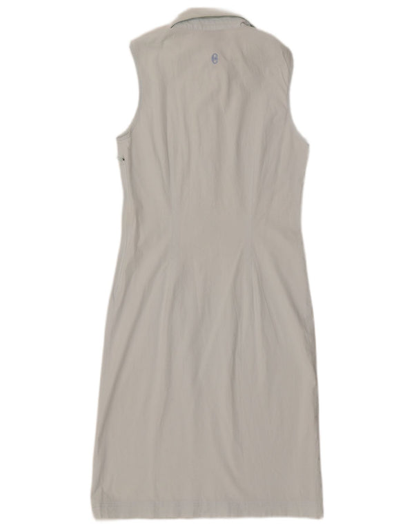 Conte of Florence Womens Sleeveless Shirt Dress IT 44 Medium Blue Cotton