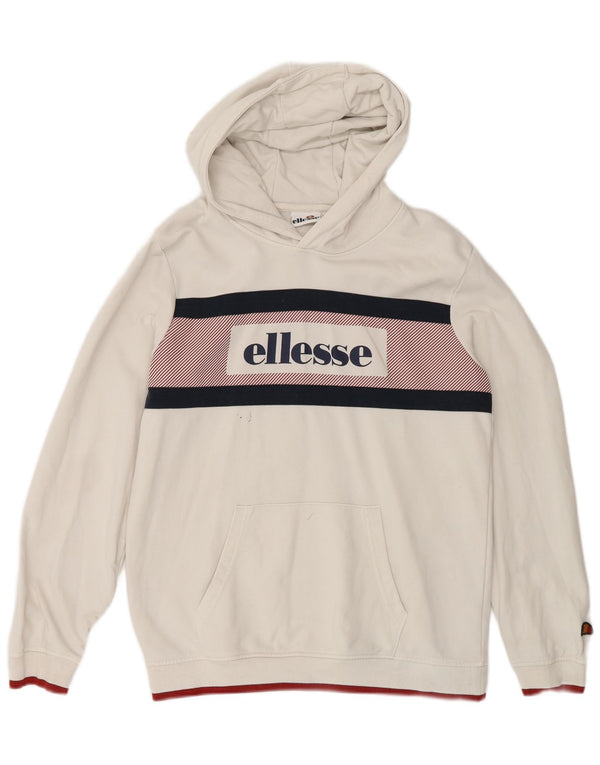 Ellesse Boys Graphic Hoodie Jumper 13-14 Years White Colourblock