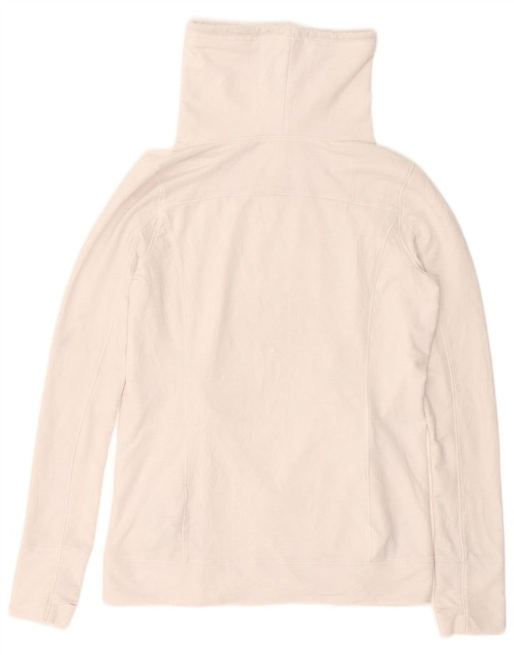 UNDER ARMOUR Womens Roll Neck Sweatshirt Jumper UK 14 Medium White