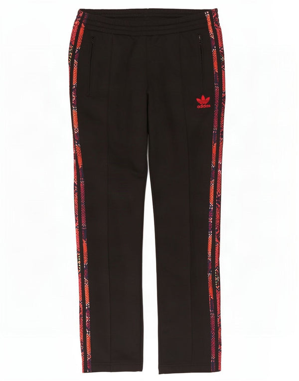 Adidas Womens Tracksuit Trousers UK 14 Medium Black Colourblock Polyester