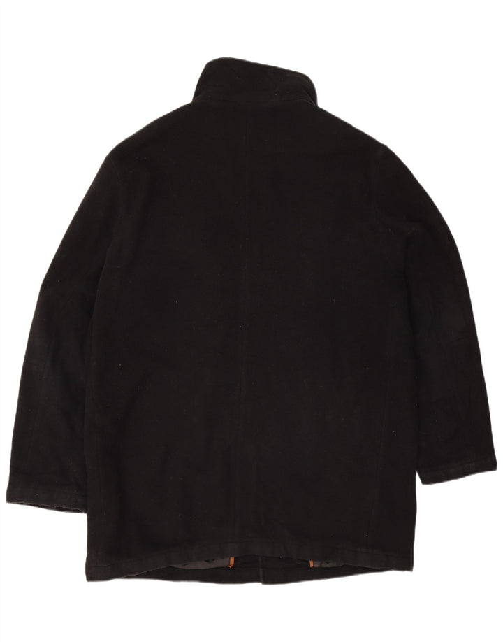 Marks & Spencer Mens Overcoat UK 40 Large Black Acrylic