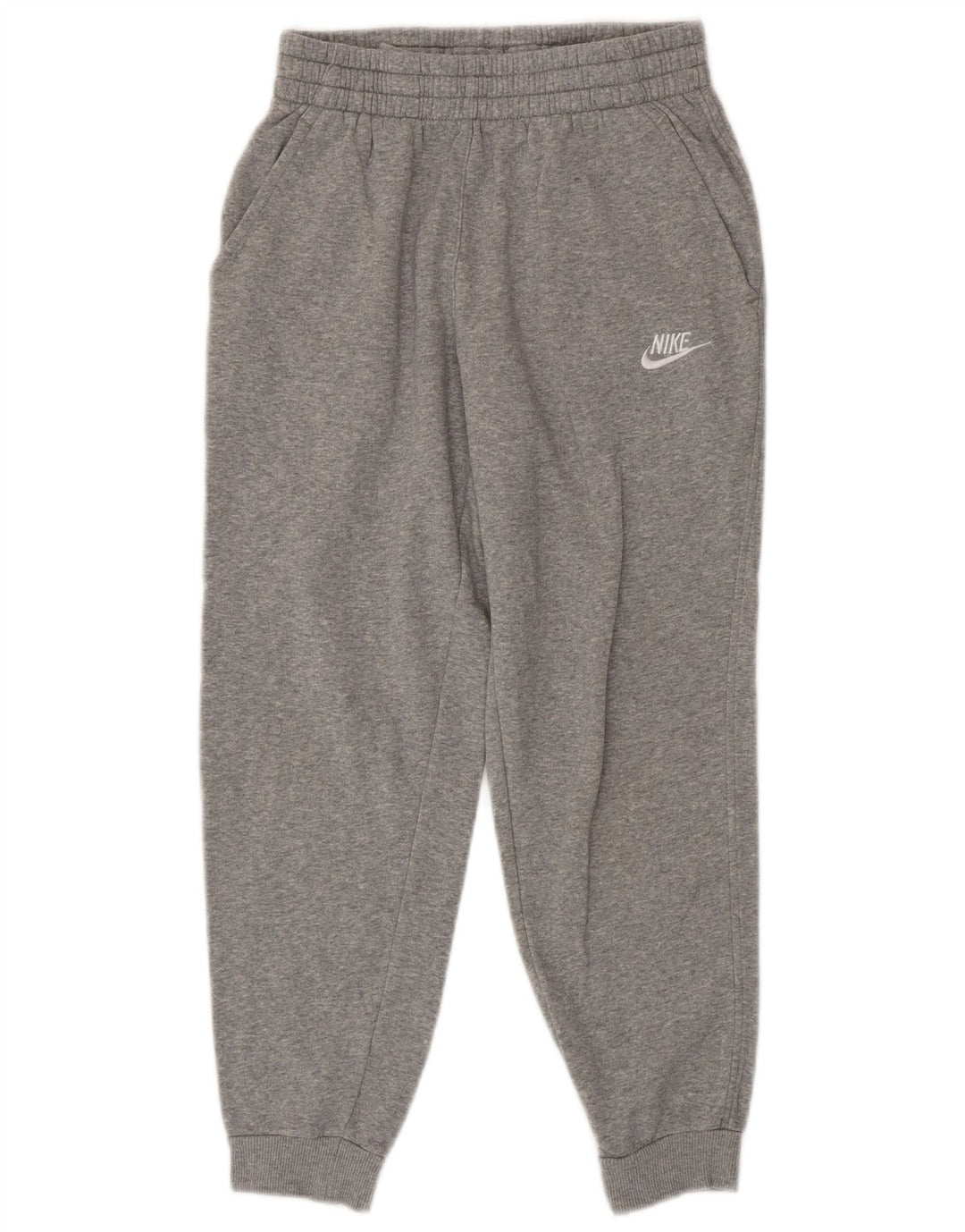 NIKE Boys Tracksuit Trousers Joggers 12-13 Years Large Grey Cotton