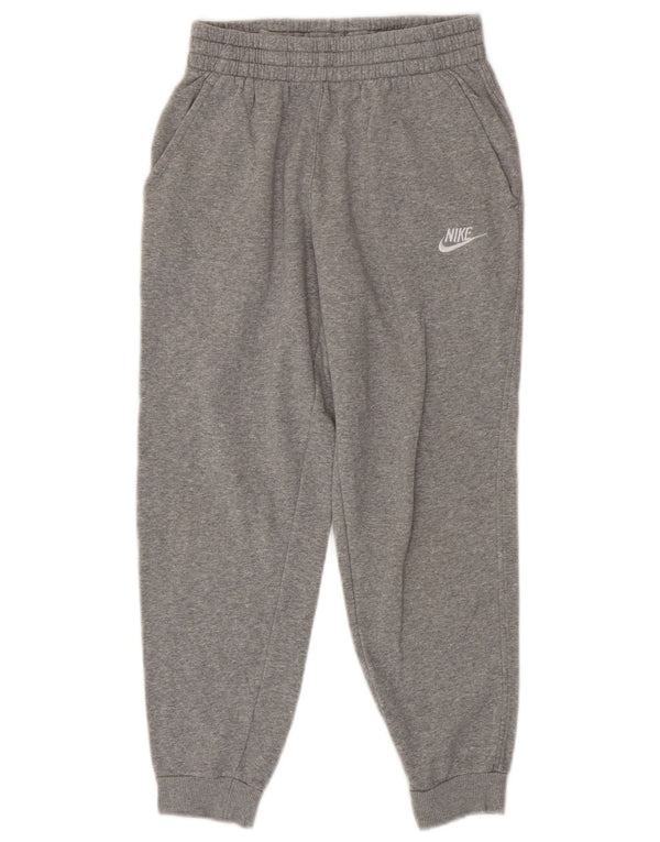 NIKE Boys Tracksuit Trousers Joggers 12-13 Years Large Grey Cotton